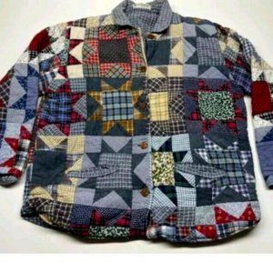 VINTAGE Patchwork Quilted Coat Jacket
